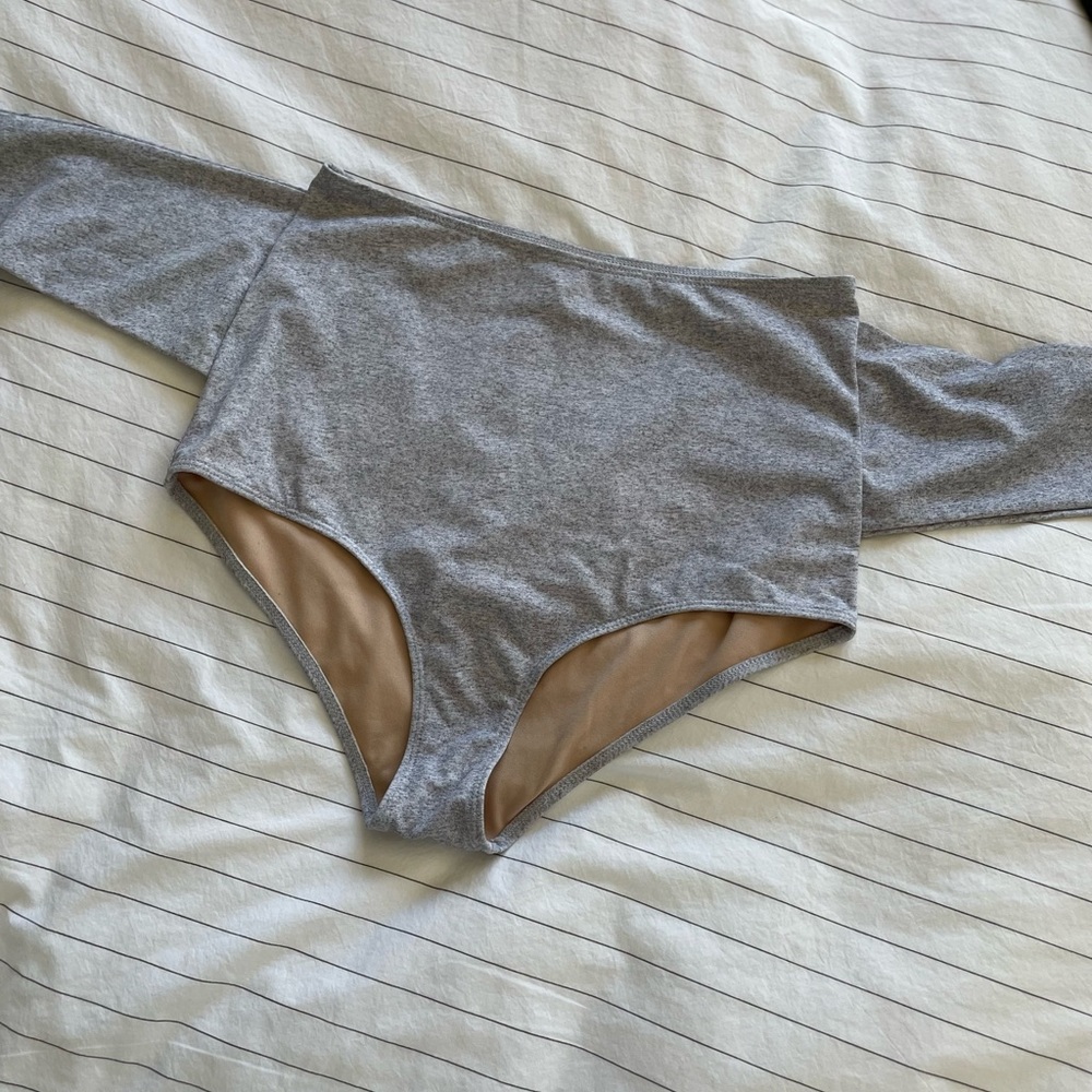 Kortni Jeane Tie Up Front Bottoms Light Heather Grey XS - Picture 3 of 7